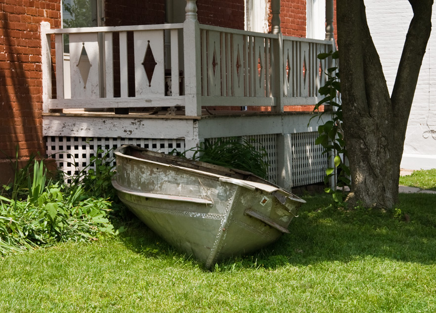 Hermann, MO Boat at an Antique Store in Central Hermann photo, picture, image (Missouri) at