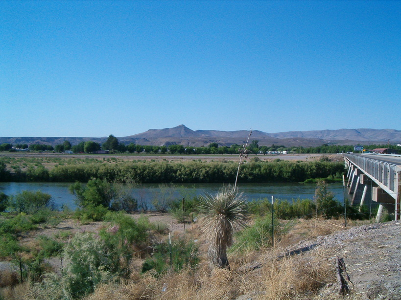 Hatch, NM: Looking at hatch from Across the Rio Grande
