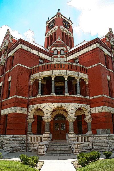 Giddings, TX: This is a photo of the Lee County Courthouse in Giddings, Texas
