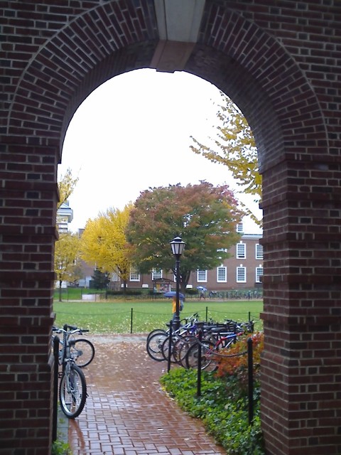 Newark, DE: Arc in the University of Delaware's oldest and newest buildings