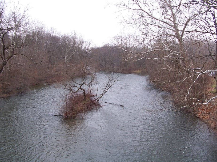 Greenville, PA: Confluence of Little Shenango and Shenango Rivers from Main St. Bridge
