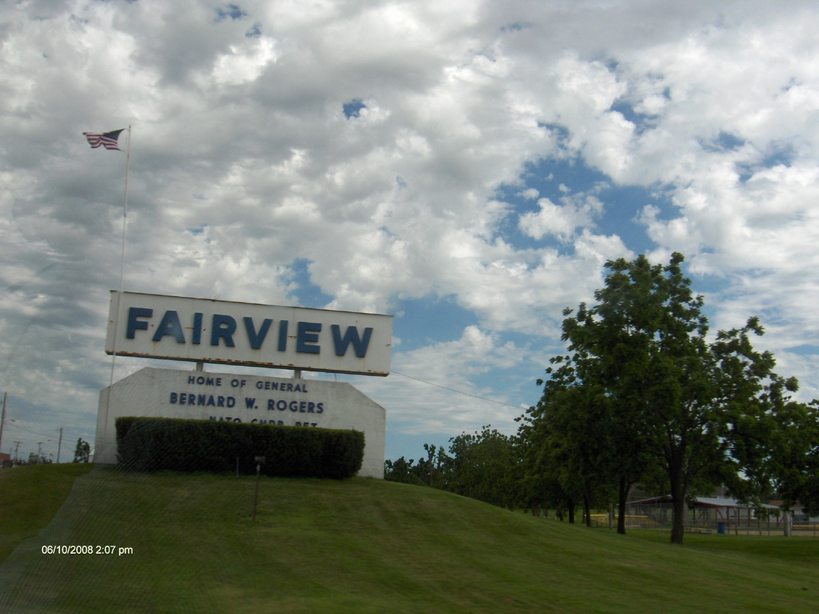 Fairview, KS: Fairview welcome sign