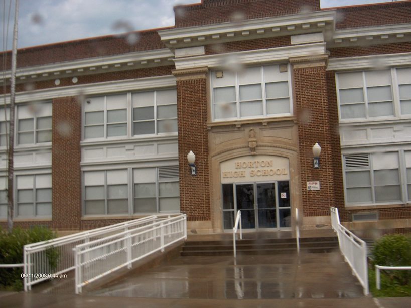 Horton, KS: Rainy day at the high school