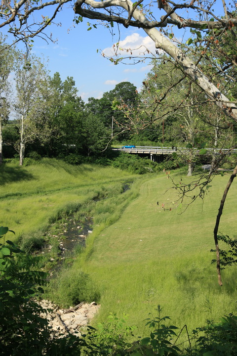 Piqua, OH: View of SR66 from the Spillway at the City Water Plant in Piqua, Ohio