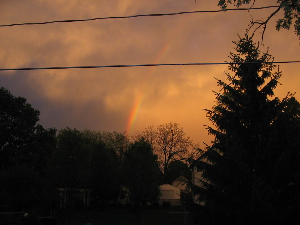 Poynette, WI: rainbow in the storm