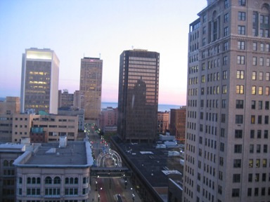 Buffalo, NY: Downtown from a Building window view
