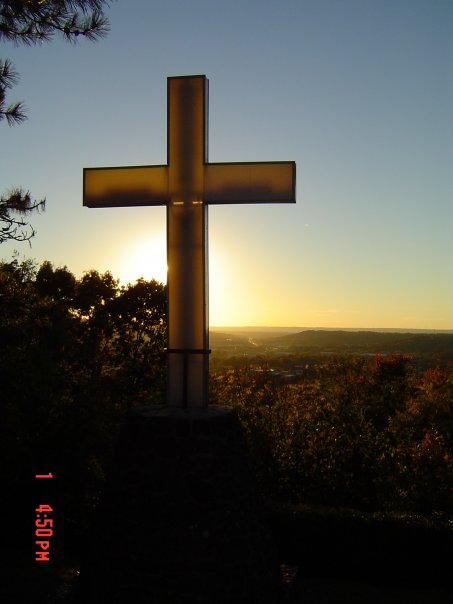 Fayetteville, AR: cross view from top of mount sequoyah, highest point in fayetteville, ar