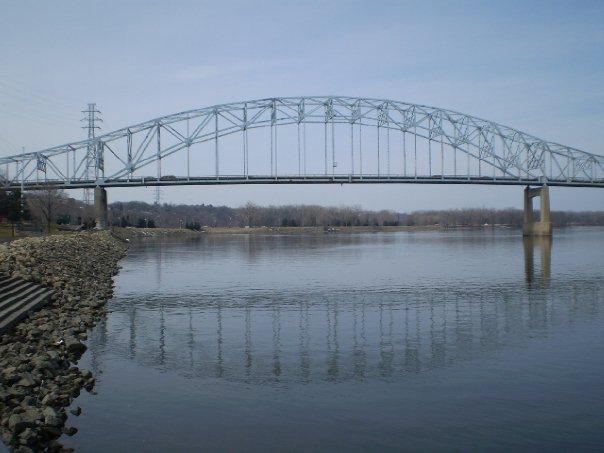 Hastings, MN: The Hastings High Bridge, over the Mississippi River in Hastings, MN. The Bridge was built in 1951 and is sadly slated to be torn down in 2019!
