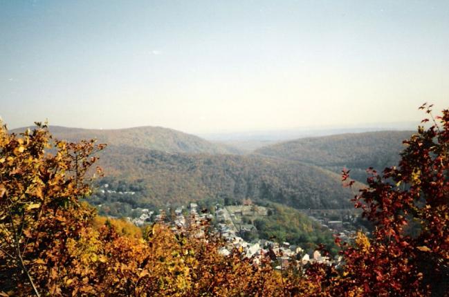 Jim Thorpe, PA: Jim Thorpe Heights as it appears from the top of Mount Pisgah's Switchback Point.