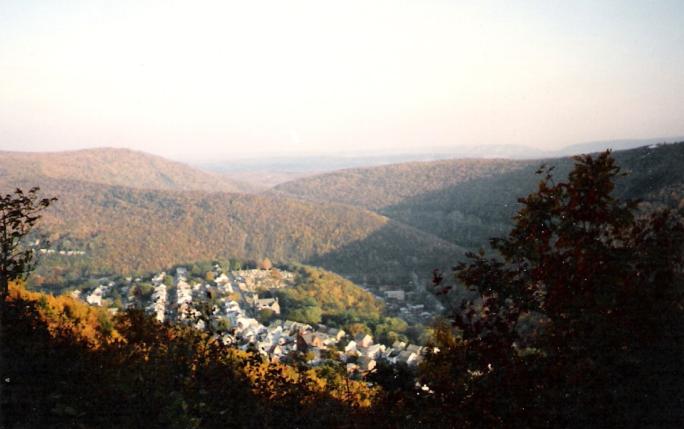 Jim Thorpe, PA: View of Jim Thorpe Heights from Mount Pisgah at Switchback Point