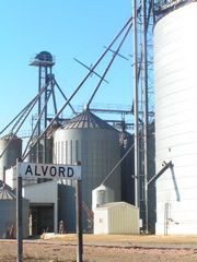 Alvord, IA: The Farmers Co-op Elevator in Alvord.