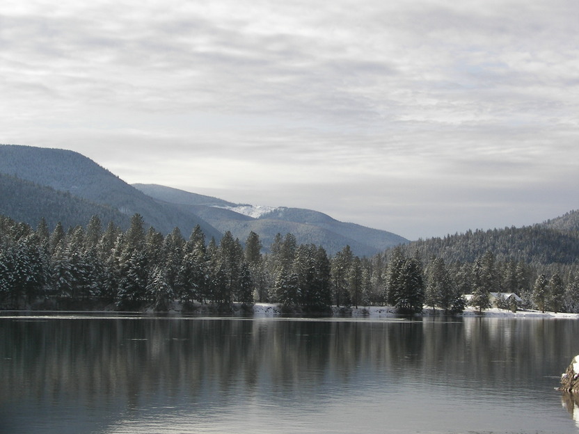 Thompson Falls, MT Thompson Falls Reservoir frozen on New Year's Day