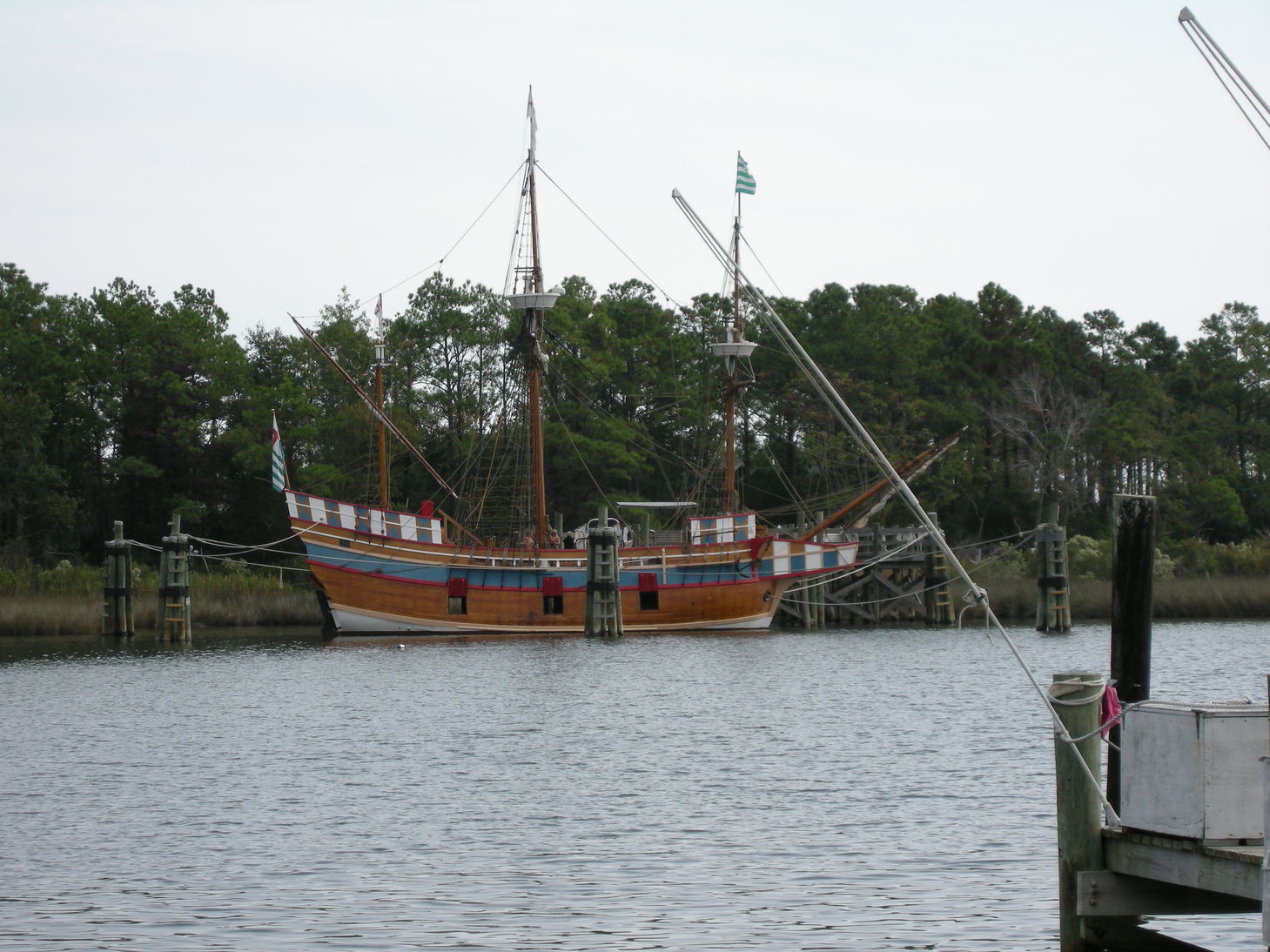 Manteo, NC: View of Festival Park from waterfront