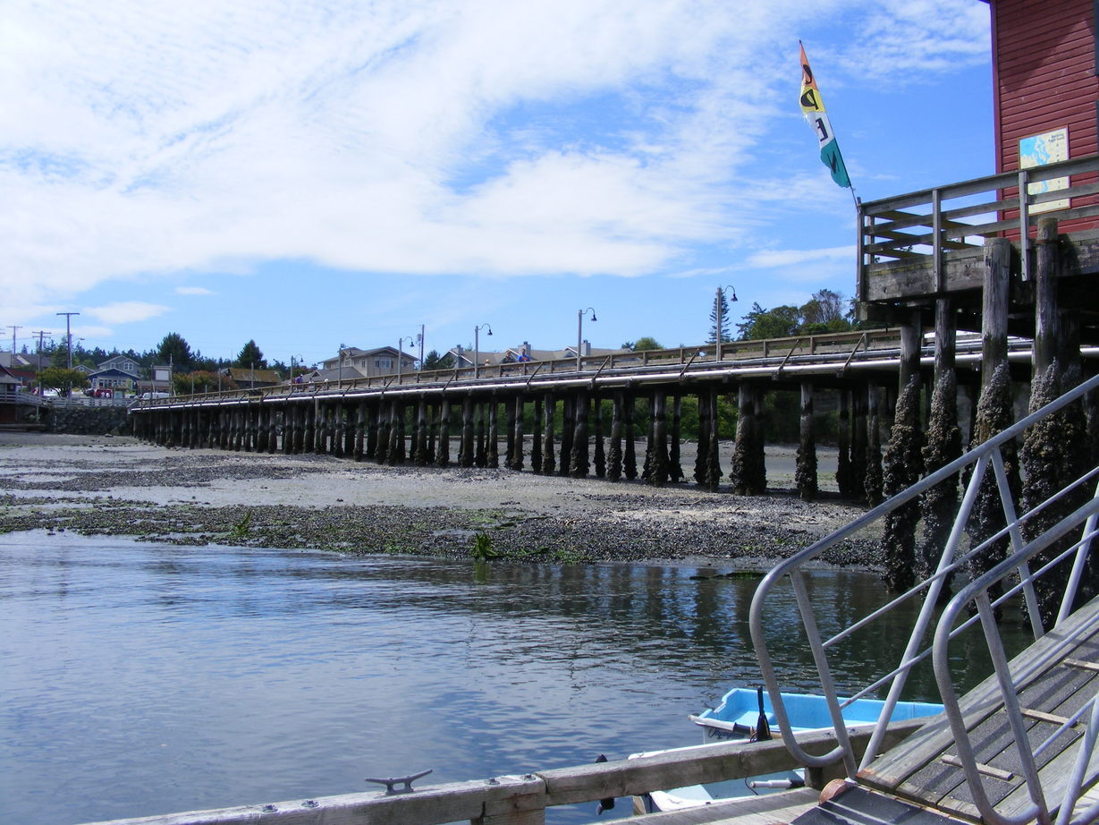 Coupeville, WA Looking inland from the boat dock on the wharf photo