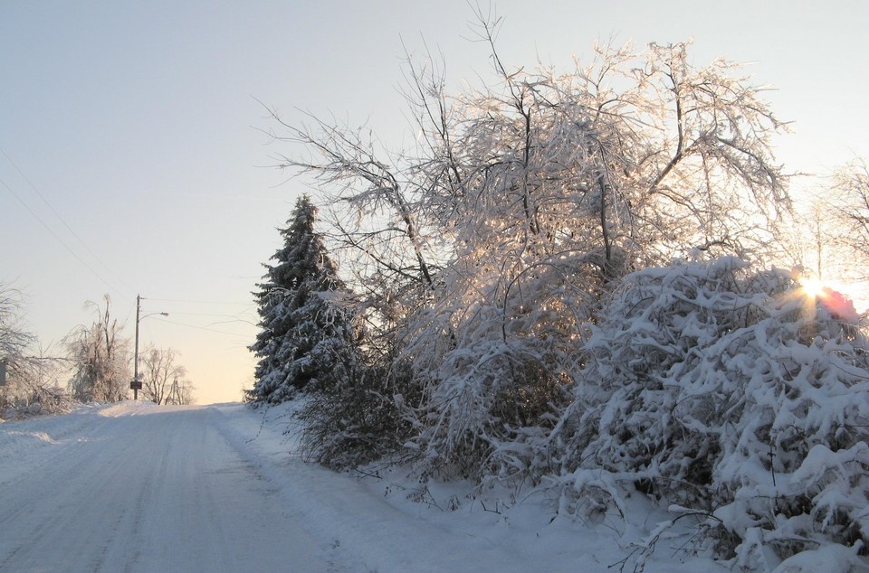 Williamson, IA: Williamson's Main Street in the winter