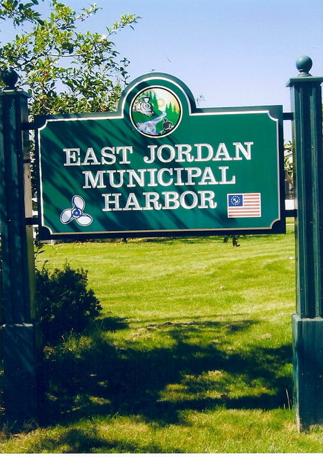 East Jordan, MI: Marina sign