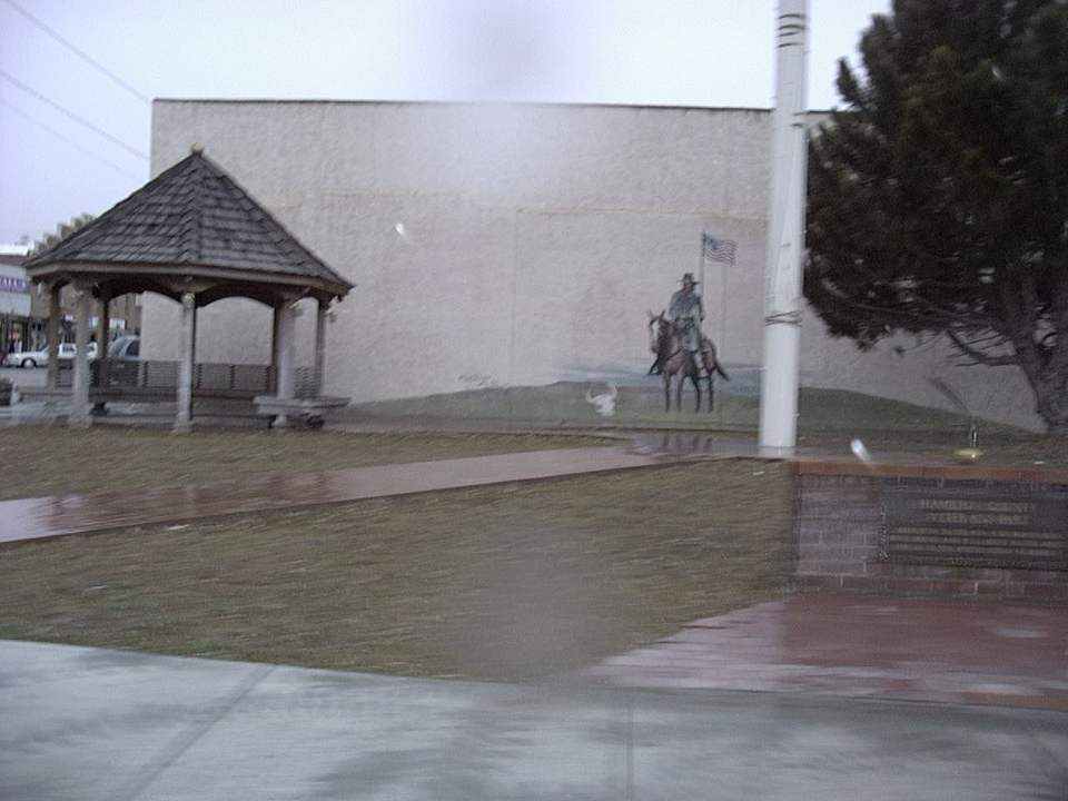 Syracuse, KS: Flag Park Mural Feb 18, 2003