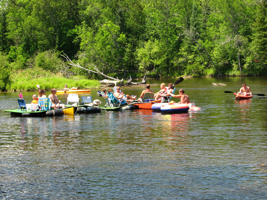 Mio, MI: Floaters on the AuSable in Mio.