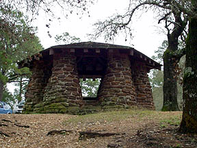 Bastrop, TX: Rock pavilian built by the CCC (Bastrop State Park)