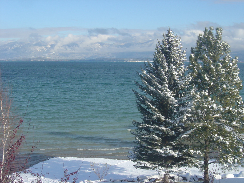 Polson, MT: Winter view from our deck