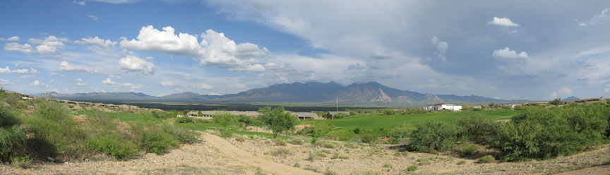 Green Valley, AZ: Panorama of the Valley taken at Canoa Ranch