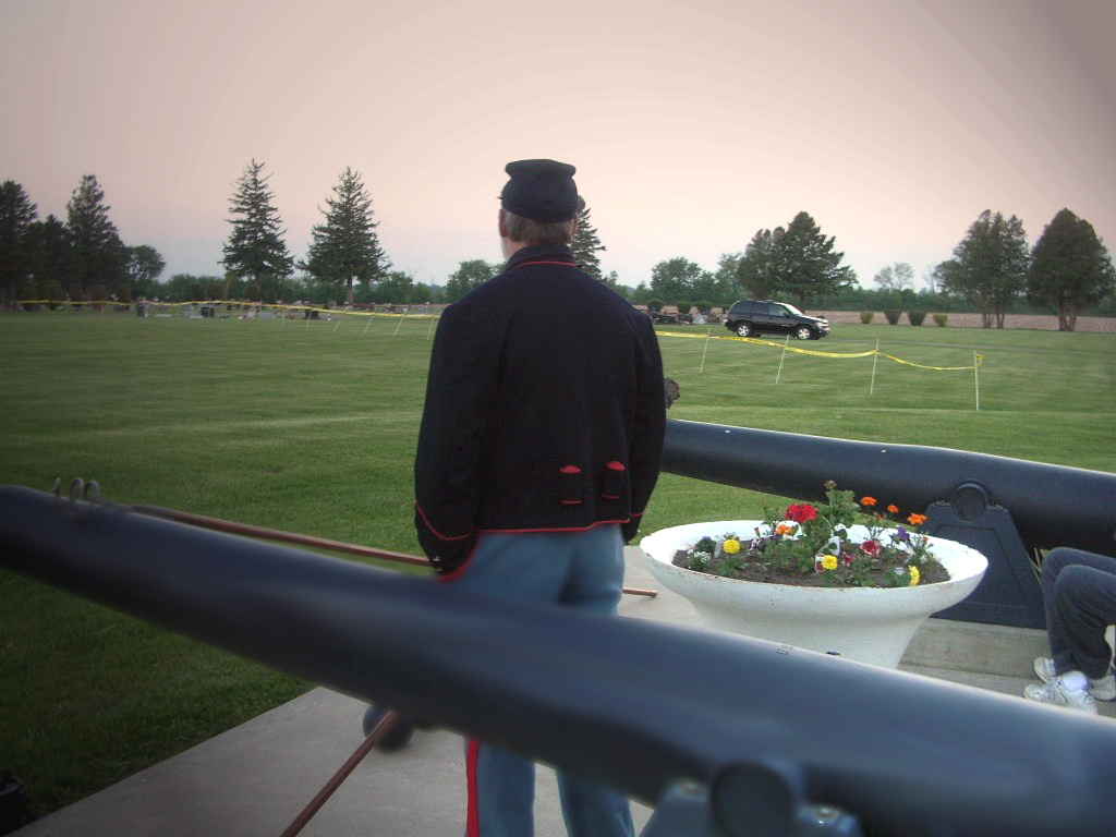 Osage, IA: Civil War Monument and Cannons at Osage Cemetery, fired every Memorial Day Weekend
