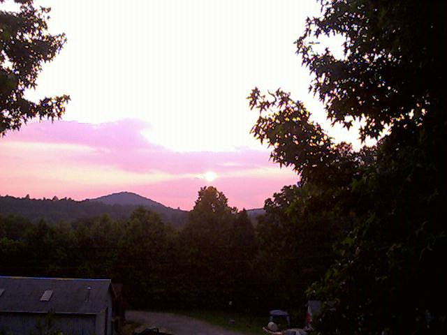 Bostic, NC: Sunset from my front porch on Sparrow lane in bostic,nc