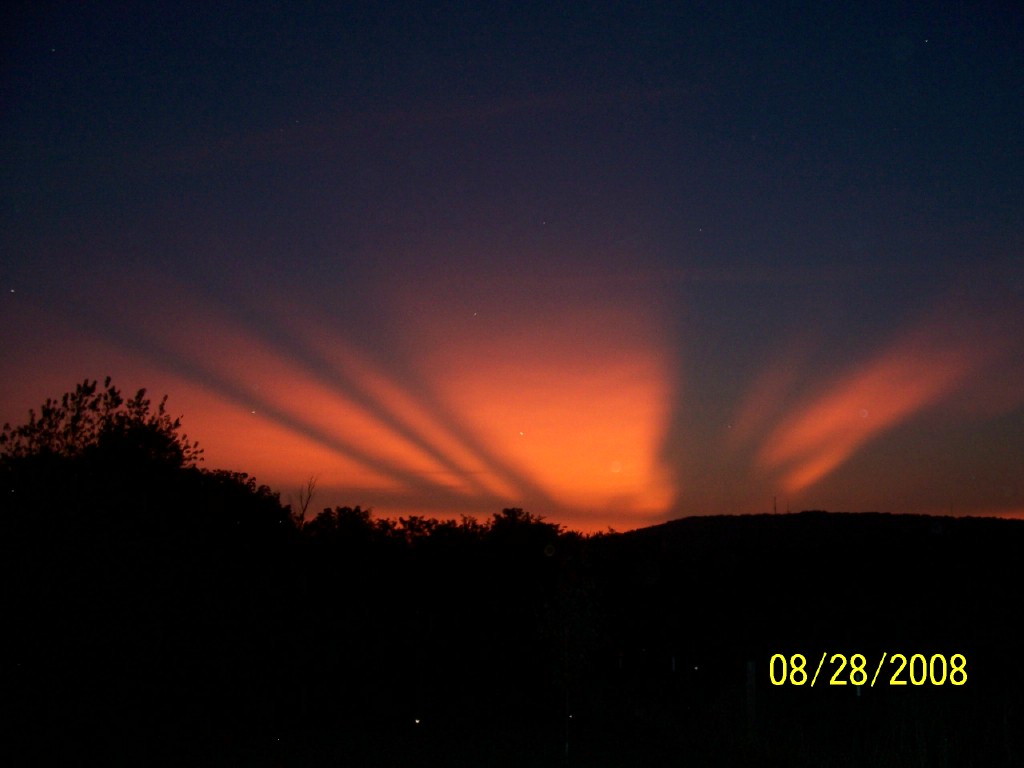 Greenland, AR: 8-28-08 sunset viewed from my Greenland home on 265 south