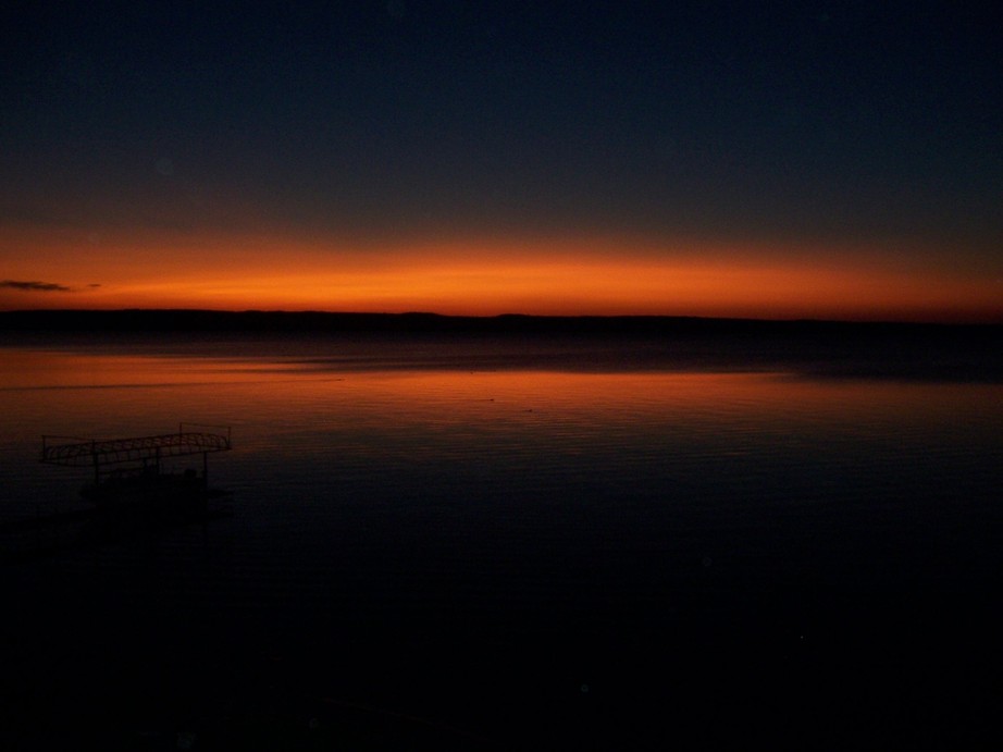 Hubbard Lake, MI: Hubbard Lake At Sunset