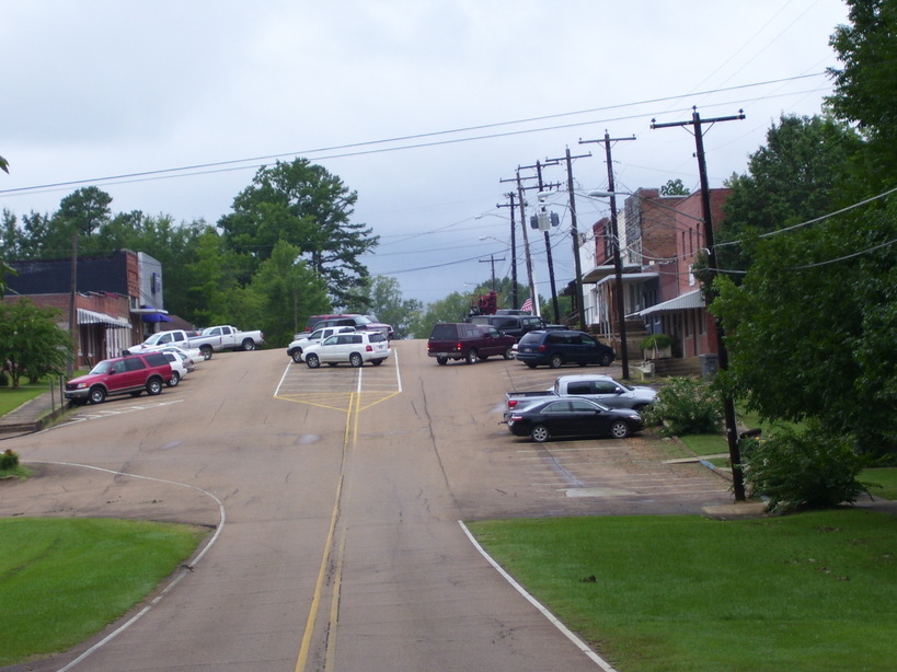 Maben, MS: Picture Of Main Street Maben, Mississippi, Oktibbeha county Looking south To North