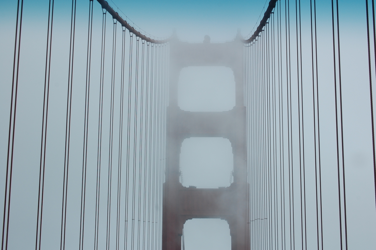 San Francisco, CA: Bay Bridge Fog
