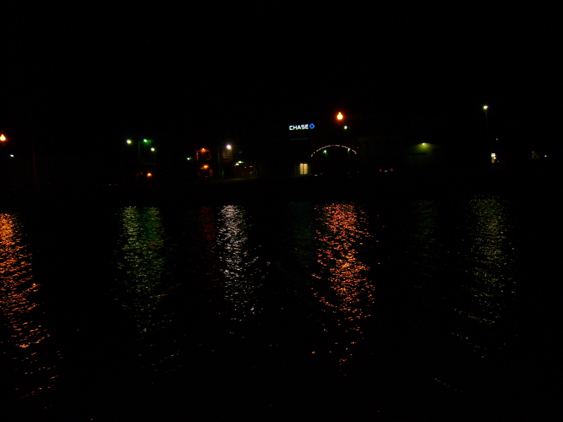 Wapakoneta, OH: River at night