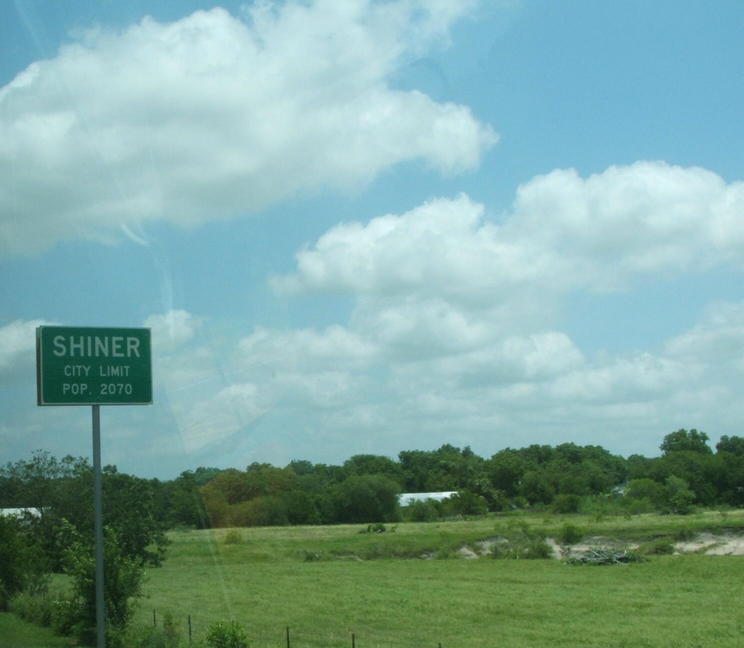 Shiner, TX: Shiner, Tx population sign