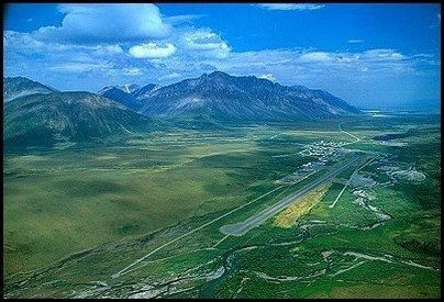 Anaktuvuk Pass, AK: picture from a plane in the summer of akp