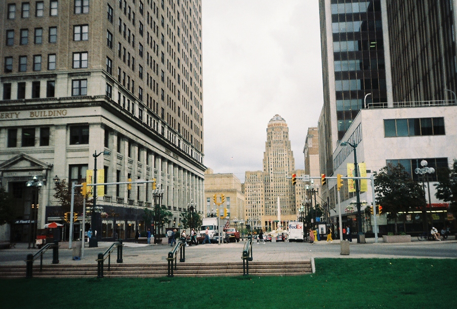 Buffalo, NY: View of City Hall from Main Street