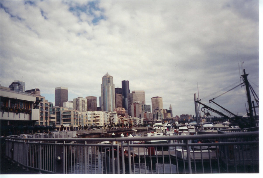Seattle, WA: A beautiful shot of downtown Seattle from the waterfront