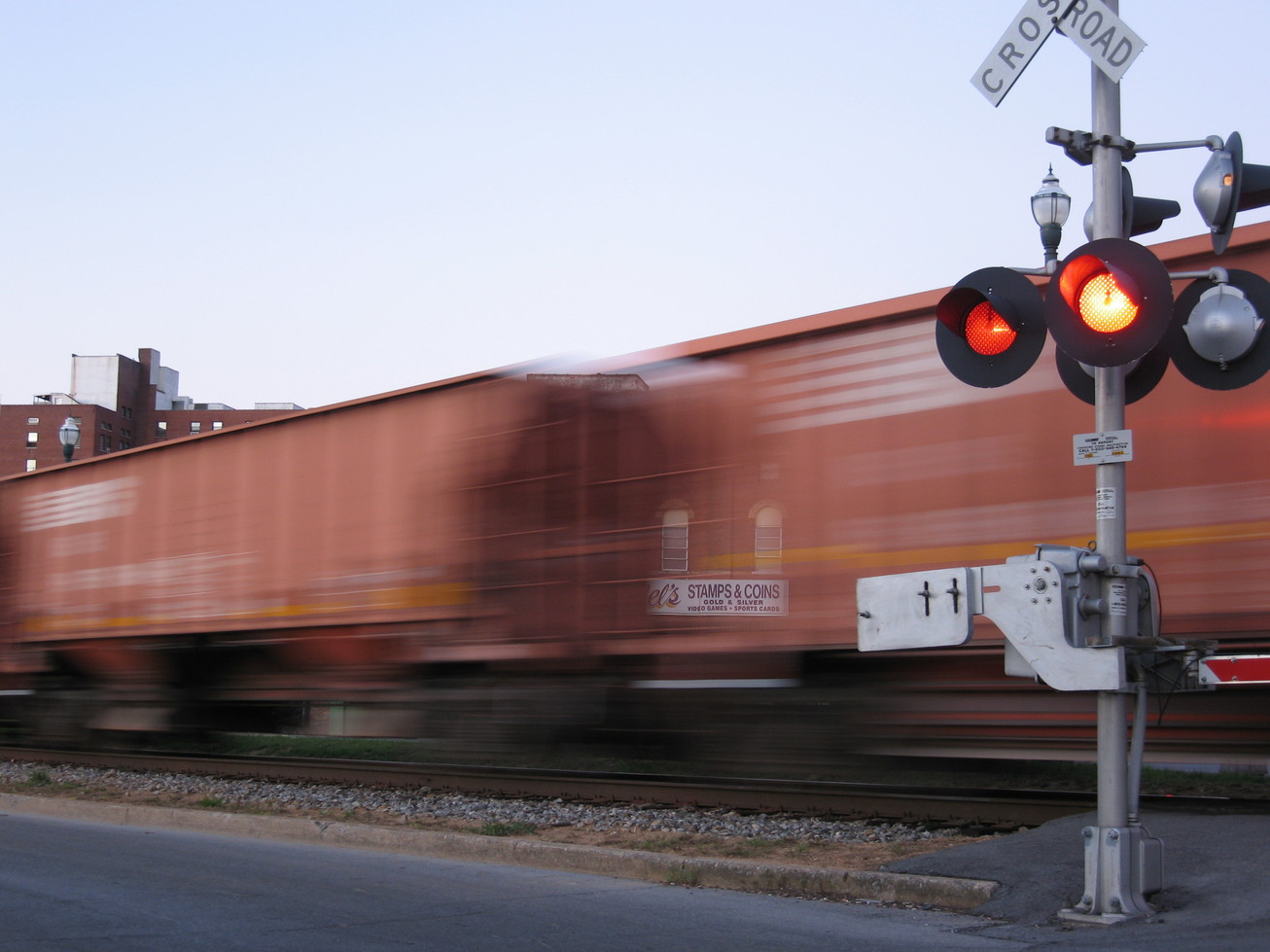 Johnson City, TN: train passing downtown