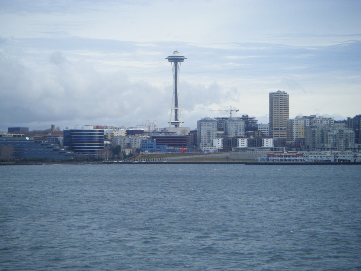 Seattle, WA: Space Needle from the ferry.