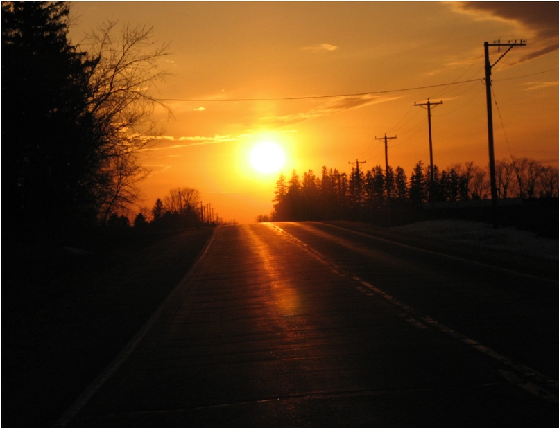 Charles City, IA: County Sunset outside Charles City, Iowa