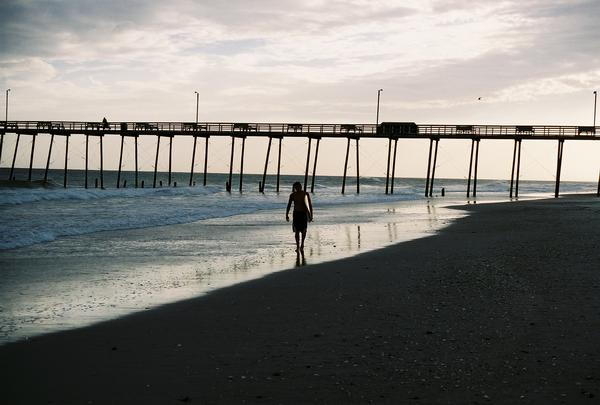 Oak Island, NC: Last of the surfers....Long Beach Pier