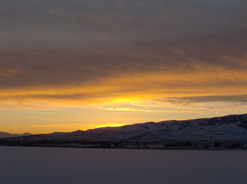 Garland, UT: sunsetting on the town of garland utah