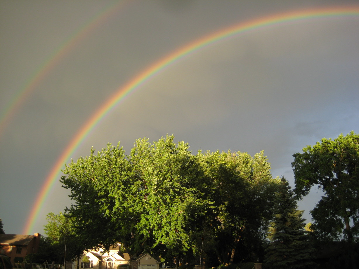 Worthington, MN: double rainbow
