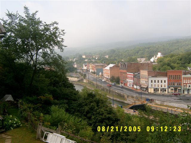 Whitehall, NY: Historic Downtown from Skene Mountain