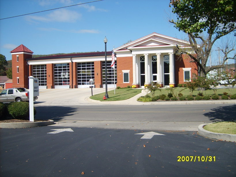 Scottsboro, AL it is on the west side of the town square of scottsbboro,al. the Fire Hall