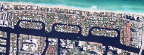 Golden Beach, FL: Aerial View of Golden Beach
