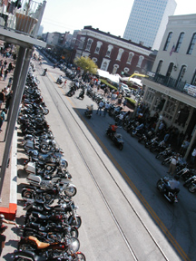 Galveston, TX: The Strand during Lone Star Motorcycle Rally