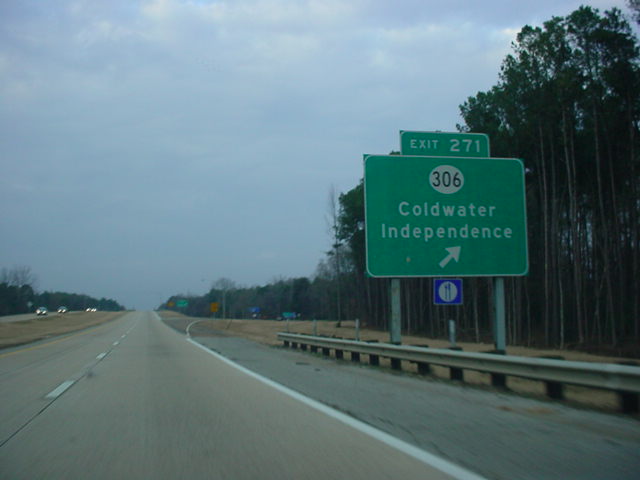 Coldwater, MS: Exit from I-55