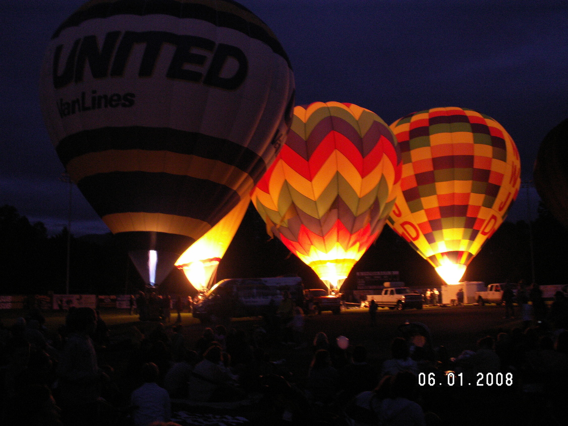 Grants Pass, OR: Balloons at night in Grants Pass, Or.