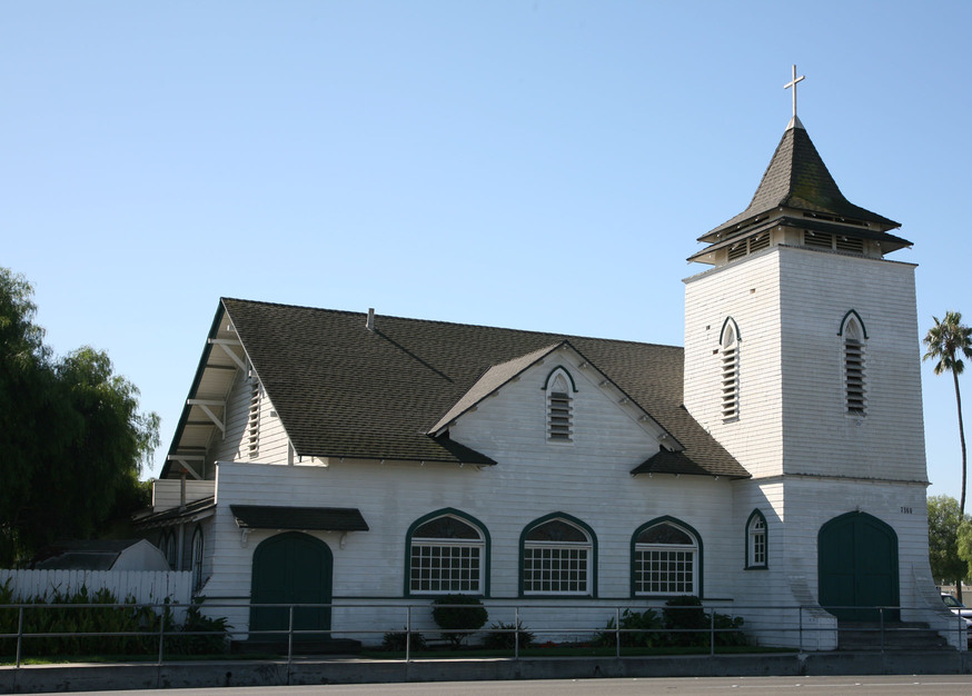 Huntington Beach, CA: 100 year old church at Gothard and Warner