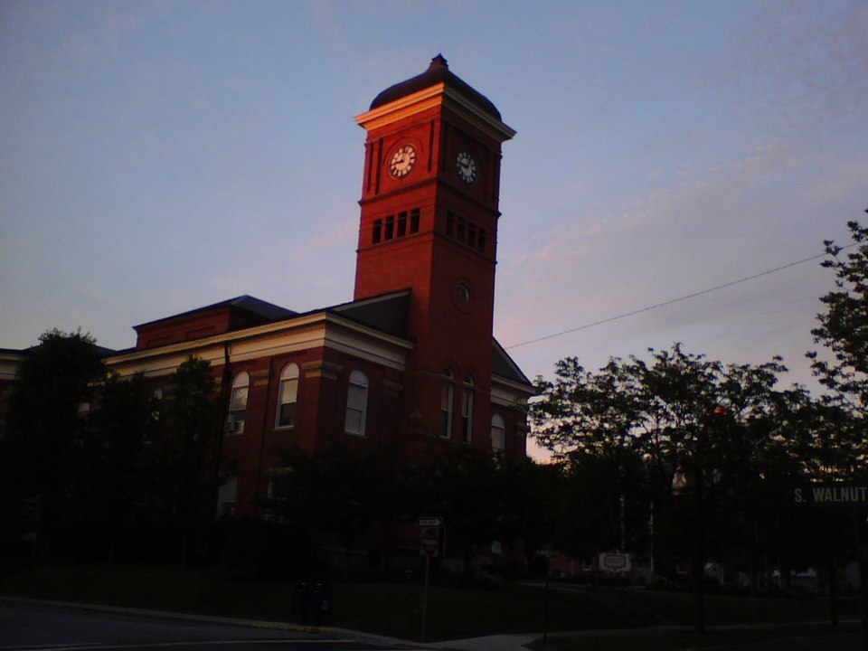 Mount Gilead, OH Courthouse clock photo, picture, image (Ohio) at